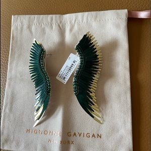 Mignonne Gavigan statement earrings. Hand beaded with sequins and crystals